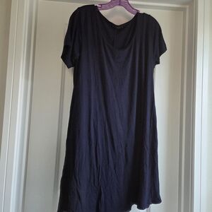 Navy Blue Short Sleeve Dress